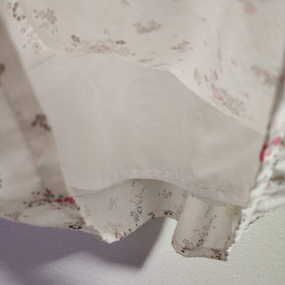 JOLIE White Y2K Floral Strapless Midi Dress Cottagecore Coquette Milkmaid‎ M - Picture 8 of 8